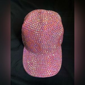 Pink rhinestone hat